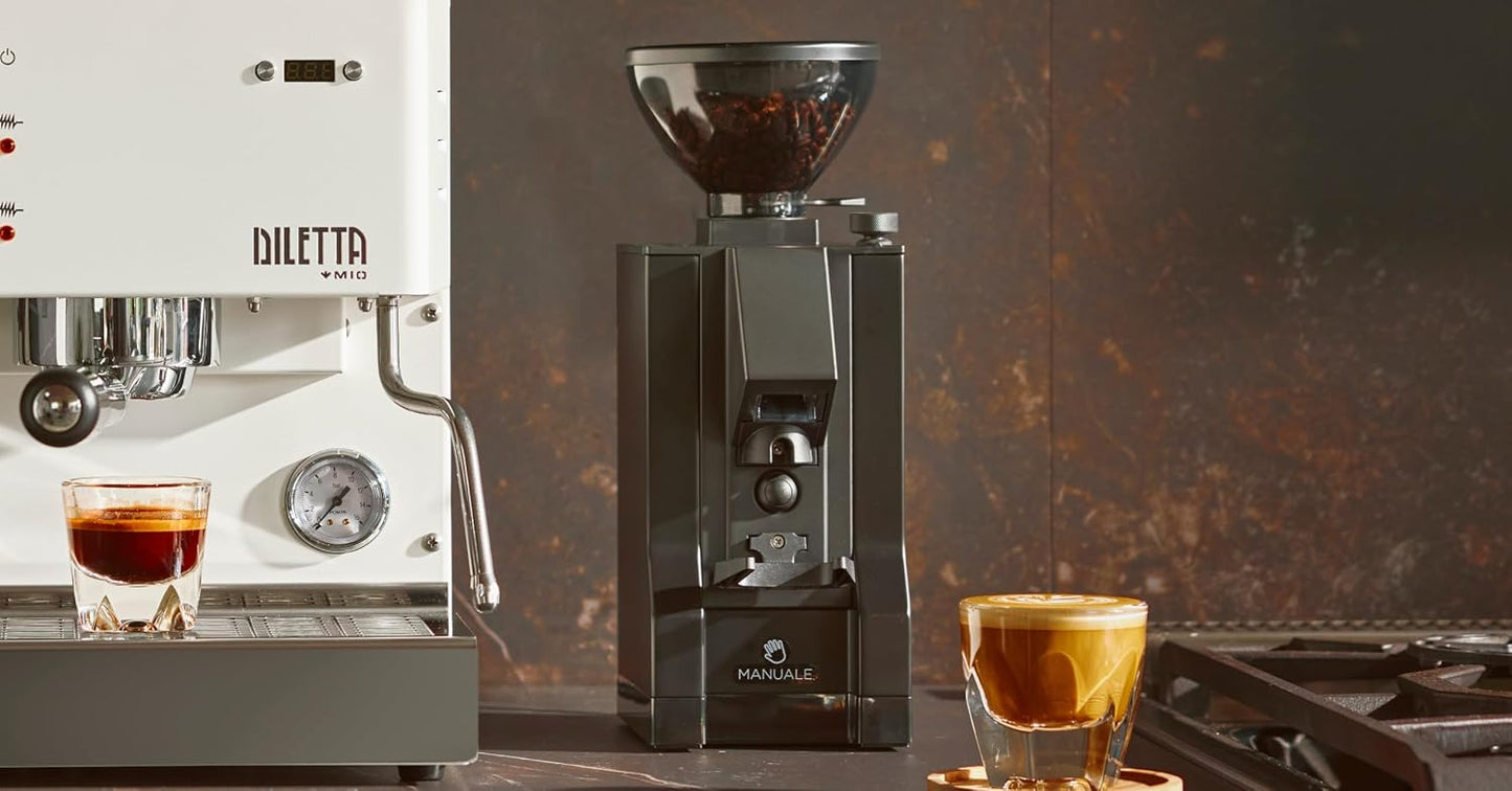 Eureka Mignon Notte Espresso Grinder | 150g | 50mm Steel Burrs | Stepless | Black