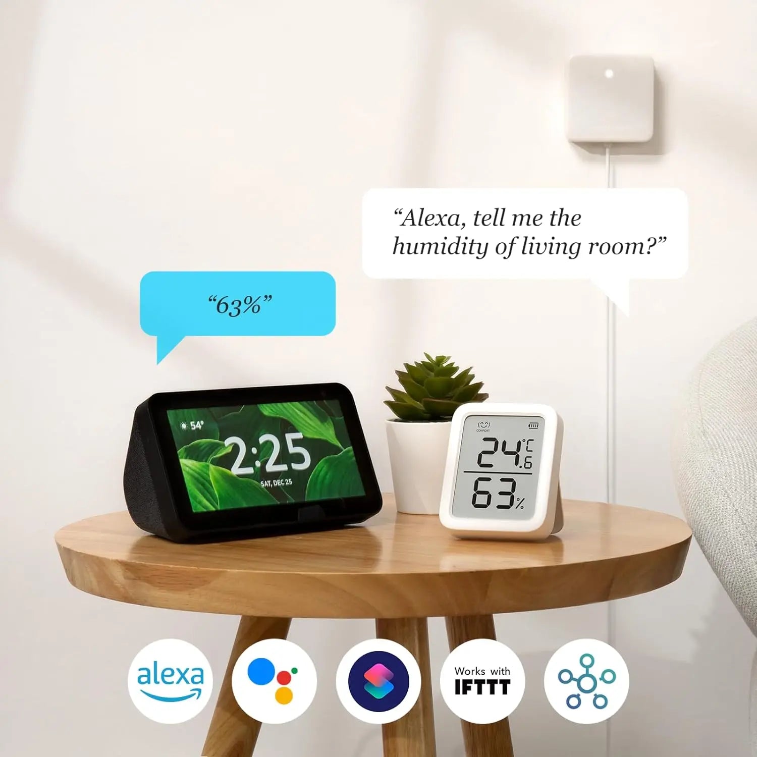 Thermometer Hygrometer, Wireless Digital Indoor Thermometer Humidity Monitor with App Alerts for Homes, Greenhouses, Basements and Pets