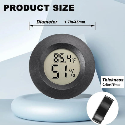 Mini Hygrometer Digital Humidity Meter 2 Pack Hygrometer Indoor/Outdoor Humidity Reptile for Greenhouse Garden Cellar Fahrenheit(?)/ Celsius(?)