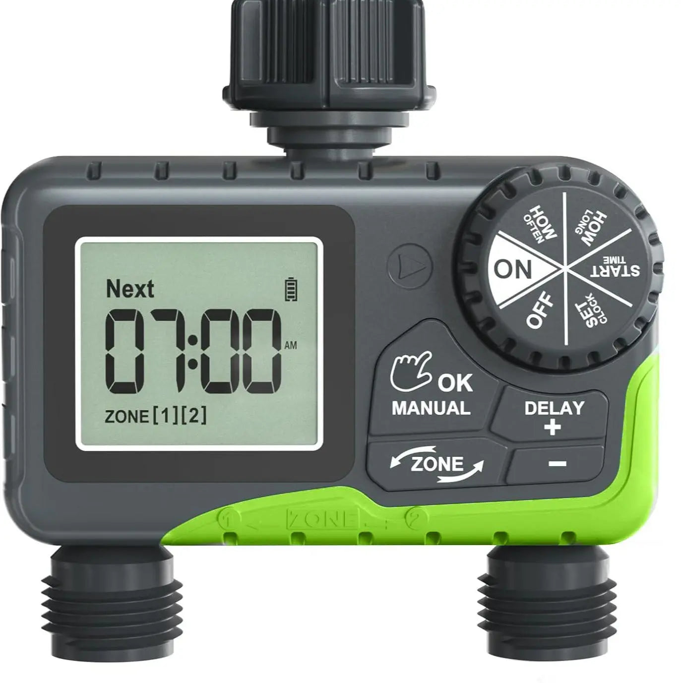 Rainpoint Smart Programmable Digital Hose Watering Timer for Outdoor Garden Irrigation with Rain Delay, Manual, and Auto Drip Features