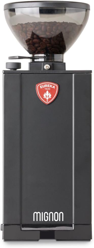 Eureka Mignon Notte Espresso Grinder | 150g | 50mm Steel Burrs | Stepless | Black