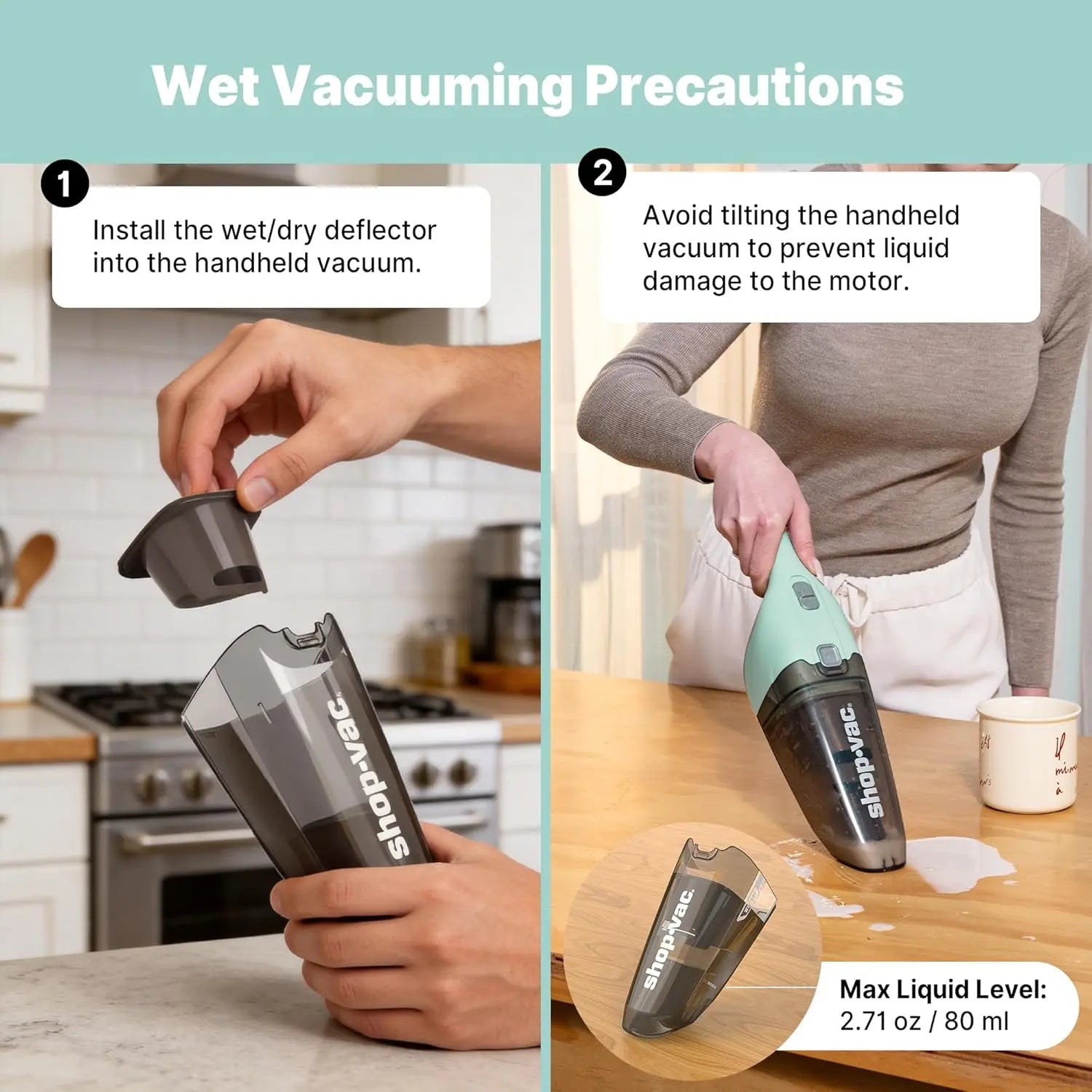 Shop-Vac Cordless Handheld Vacuum for Car & Home, Wet/Dry Portable Cleaner