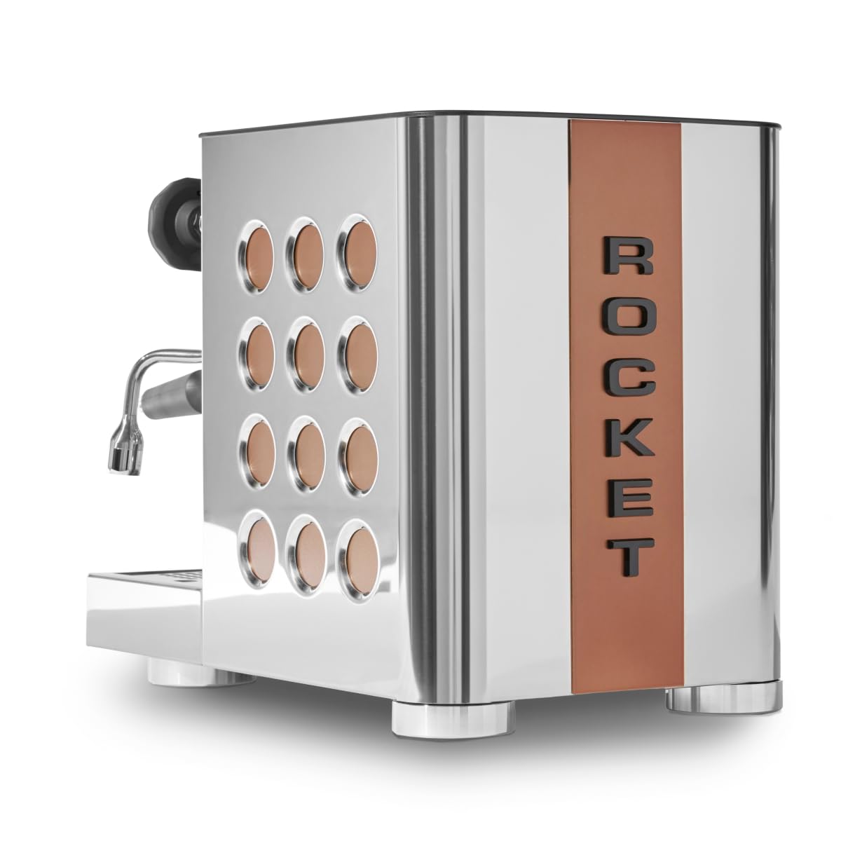 Rocket Espresso Appartamento TCA Espresso Machine and Eureka Mignon Silenzio 55 Grinder Bundle (Stainless Steel Copper/Chrome)