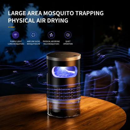 Indoor Insect Trap - Effective Suction & UV Light Catcher for Mosquitoes, Fruit Flies, Gnats & Moths - Quiet & Non-Zapper for Home.