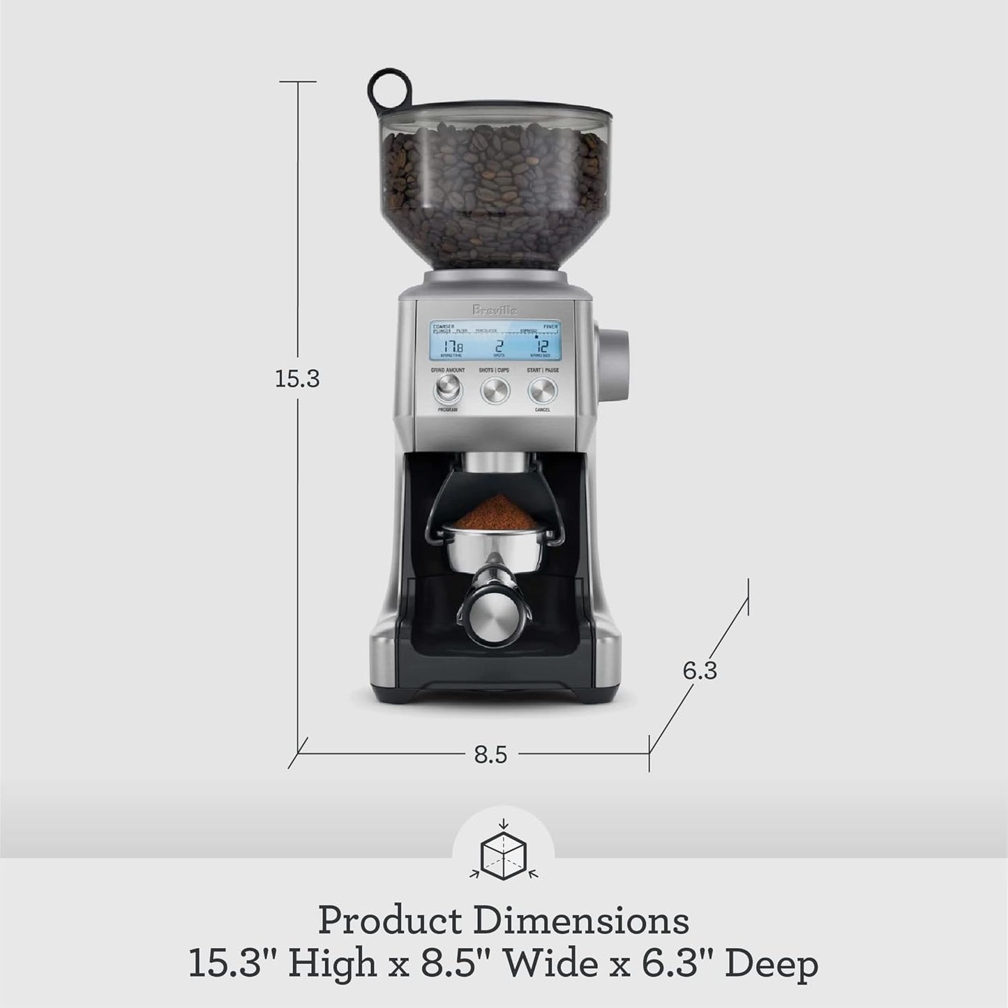 Breville The Smart Grinder Pro – Precision Conical Burr Coffee Grinder