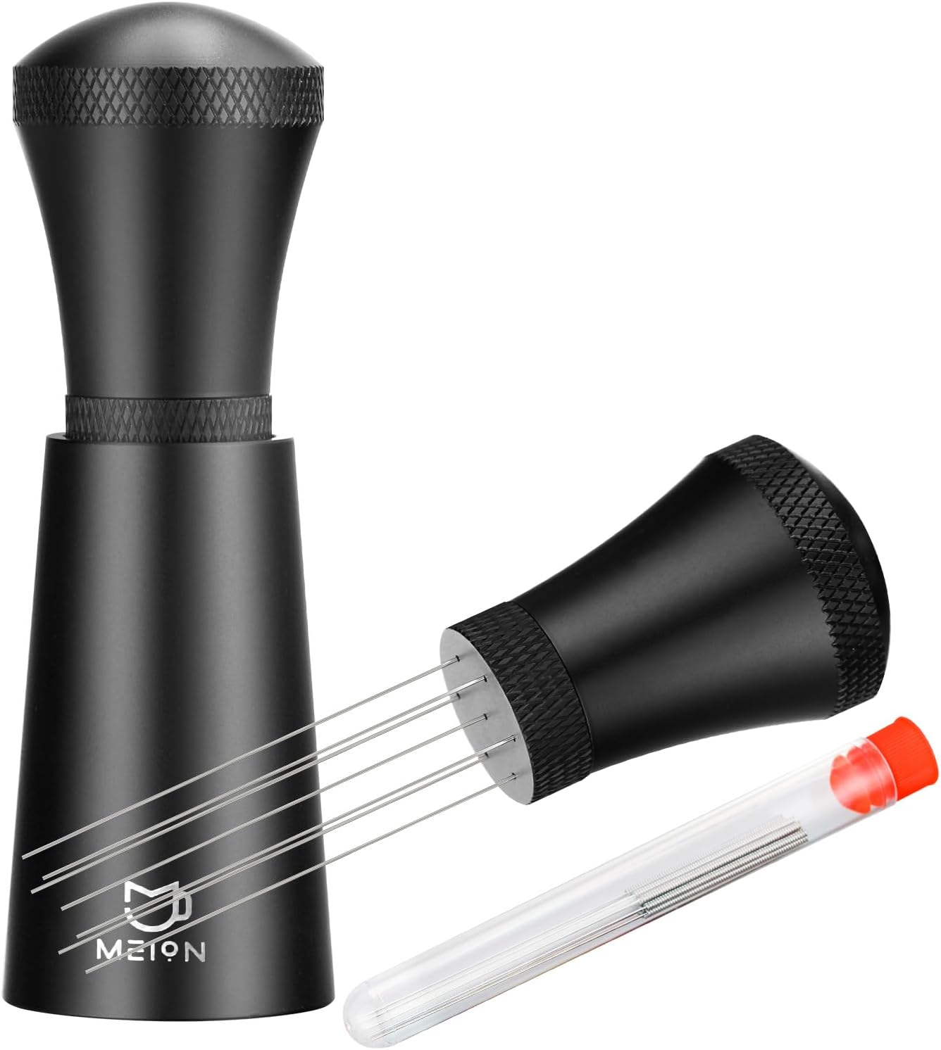 Precision WDT Tool – 0.35mm Needle Espresso Distributor with Stand (Black)