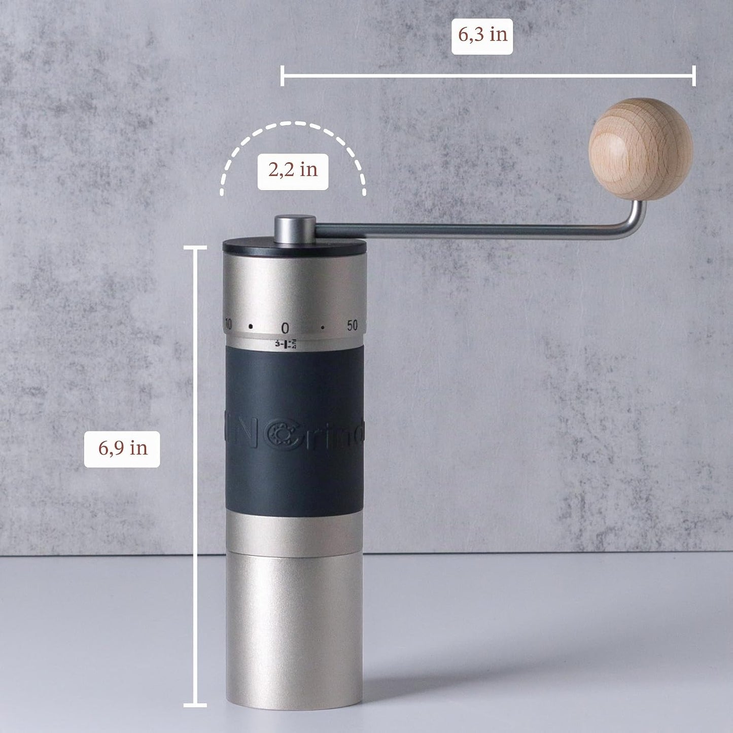 KINGrinder K6 Manual Coffee Grinder – 16-Micron Precision Hand Grinder
