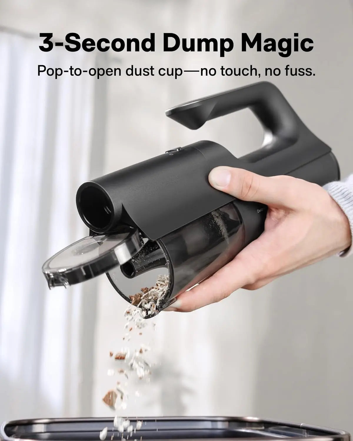 HOTO Blowvac Handheld Vacuum Cordless, Car Vacuum Cleaner with 23000Pa High Power, 3 Suction Modes, Electric Compressed Air Duster Blower for Car Interior, Desk, Boat, Home, Outdoor Fathersdaygift