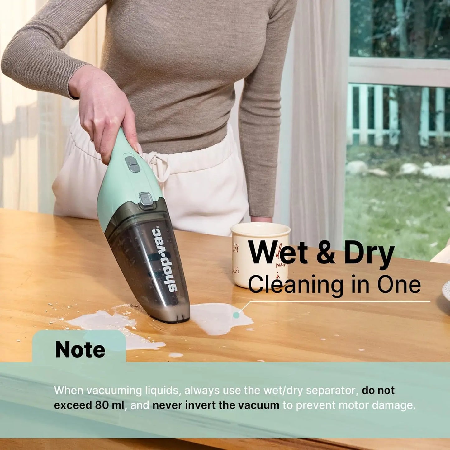 Shop-Vac Cordless Handheld Vacuum for Car & Home, Wet/Dry Portable Cleaner
