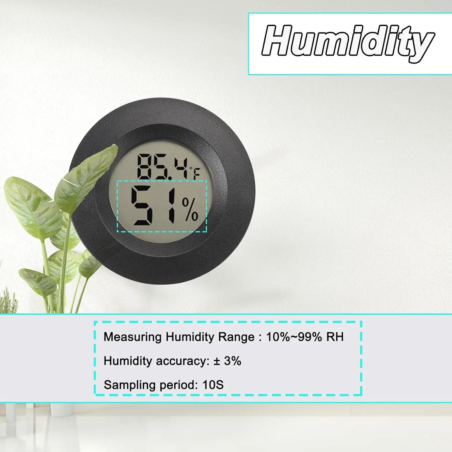 Mini Hygrometer Digital Humidity Meter 2 Pack Hygrometer Indoor/Outdoor Humidity Reptile for Greenhouse Garden Cellar Fahrenheit(?)/ Celsius(?)