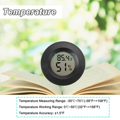 Mini Hygrometer Digital Humidity Meter 2 Pack Hygrometer Indoor/Outdoor Humidity Reptile for Greenhouse Garden Cellar Fahrenheit(?)/ Celsius(?)