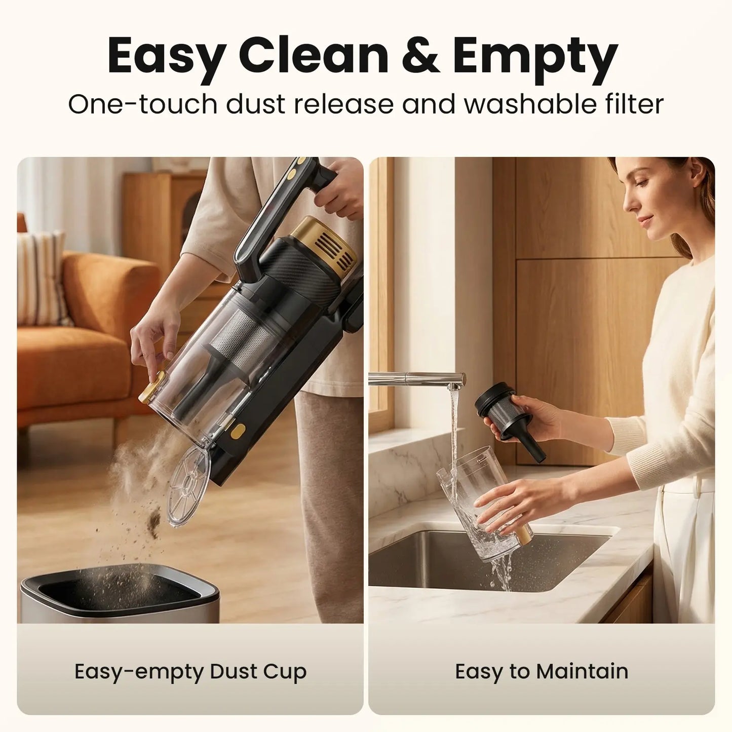 Trucozie T558 Corded Upright Vacuum Cleaner, Featuring an LED Headlight and an Extra-Large Dust Cup. Lightweight and Portable, It Perfectly Removes Pet Hair.