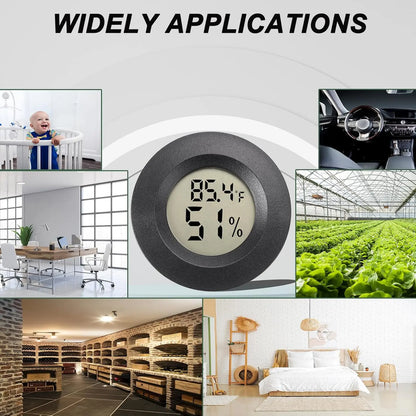 Mini Hygrometer Digital Humidity Meter 2 Pack Hygrometer Indoor/Outdoor Humidity Reptile for Greenhouse Garden Cellar Fahrenheit(?)/ Celsius(?)
