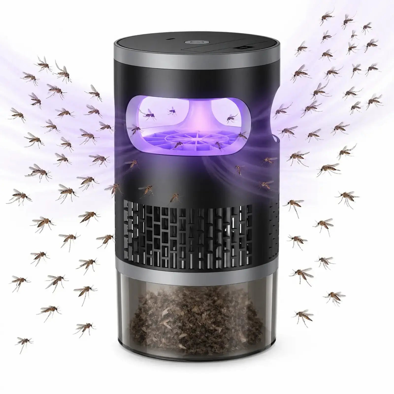 Indoor Insect Trap - Effective Suction & UV Light Catcher for Mosquitoes, Fruit Flies, Gnats & Moths - Quiet & Non-Zapper for Home.