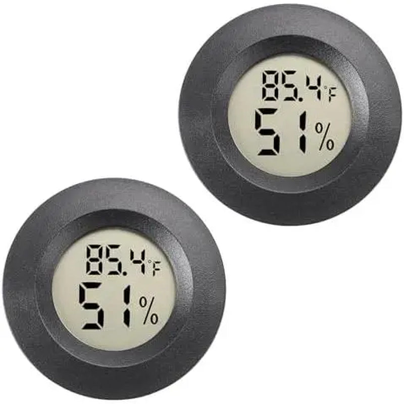 Mini Hygrometer Digital Humidity Meter 2 Pack Hygrometer Indoor/Outdoor Humidity Reptile for Greenhouse Garden Cellar Fahrenheit(?)/ Celsius(?)