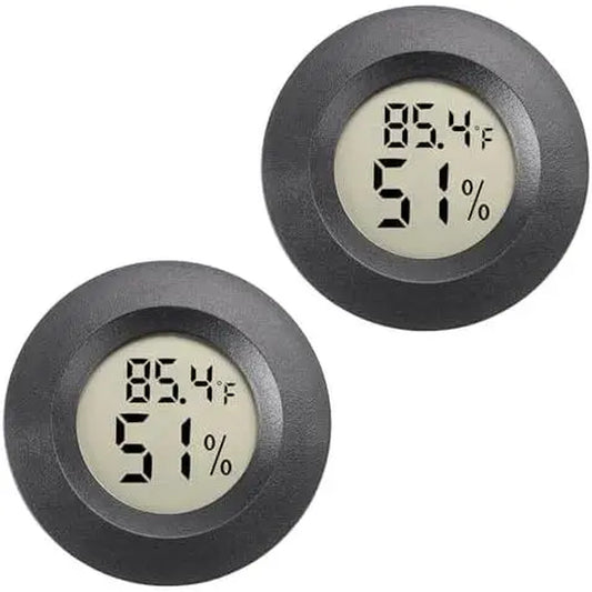 Mini Hygrometer Digital Humidity Meter 2 Pack Hygrometer Indoor/Outdoor Humidity Reptile for Greenhouse Garden Cellar Fahrenheit(?)/ Celsius(?)