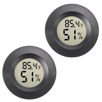 Mini Hygrometer Digital Humidity Meter 2 Pack Hygrometer Indoor/Outdoor Humidity Reptile for Greenhouse Garden Cellar Fahrenheit(?)/ Celsius(?)