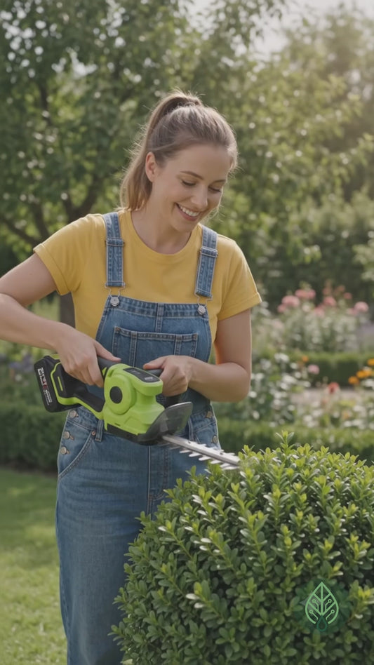 SEESE Cordless 2-in-1 Grass Shear & Shrub Trimmer: Dual 21V Batteries, Lightweight